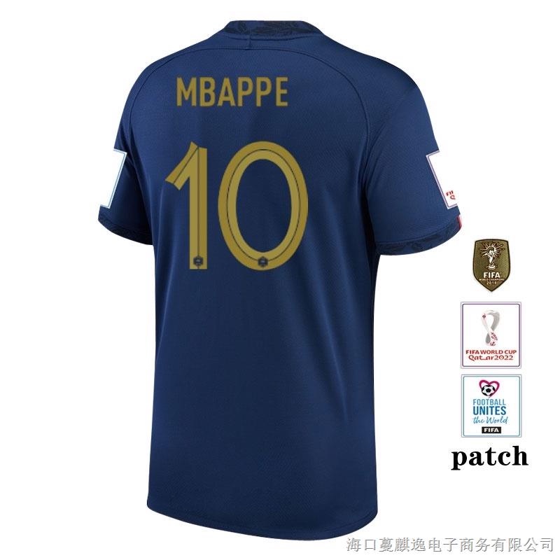 Camiseta de Fútbol Francia 2022-23 Copa Del Mundo Home Clásica Mbappe #10  Manga larga y manga corta jersey