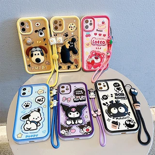 Phone Strap Girly Cartoon Hello Kitty Kuromi Melody Cinnamoroll Long Neck  Hanging Rope Mobile Accessory Earphone Case Pendant Lanyard Para ID Badge  Holder Card Over