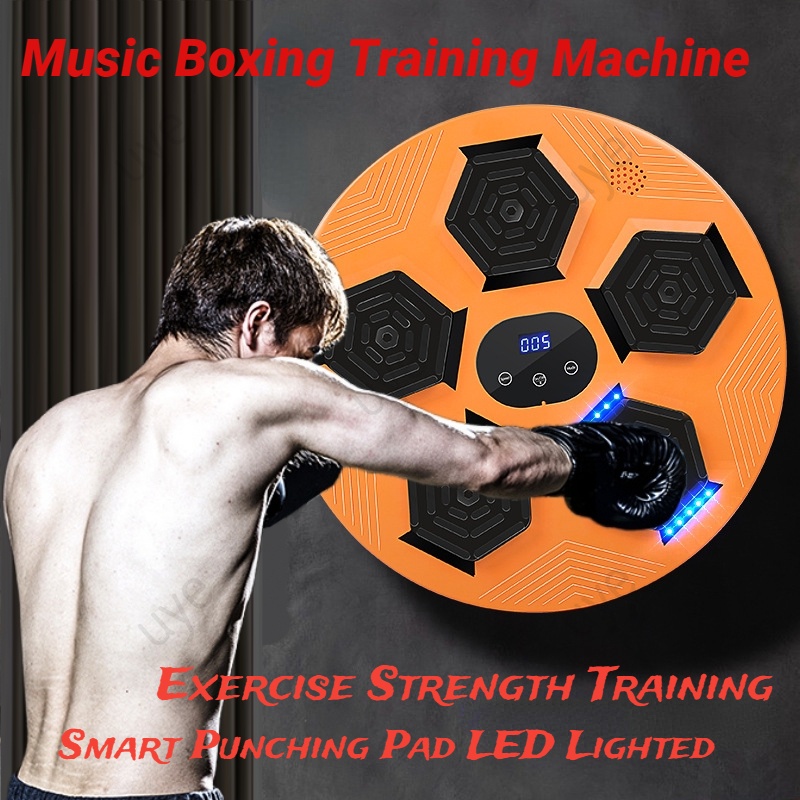 Máquina de boxeo musical inteligente, almohadilla de entrenamiento de boxeo  montada en la pared para adultos
