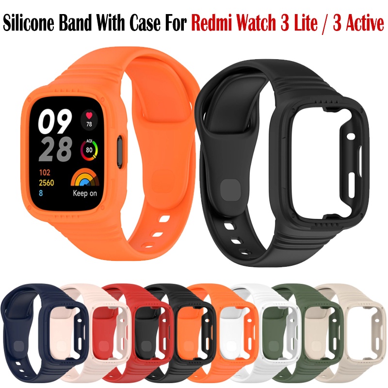 Correa De Silicona 2en1 Para Redmi Watch 3 Active Smartwatch Reloj