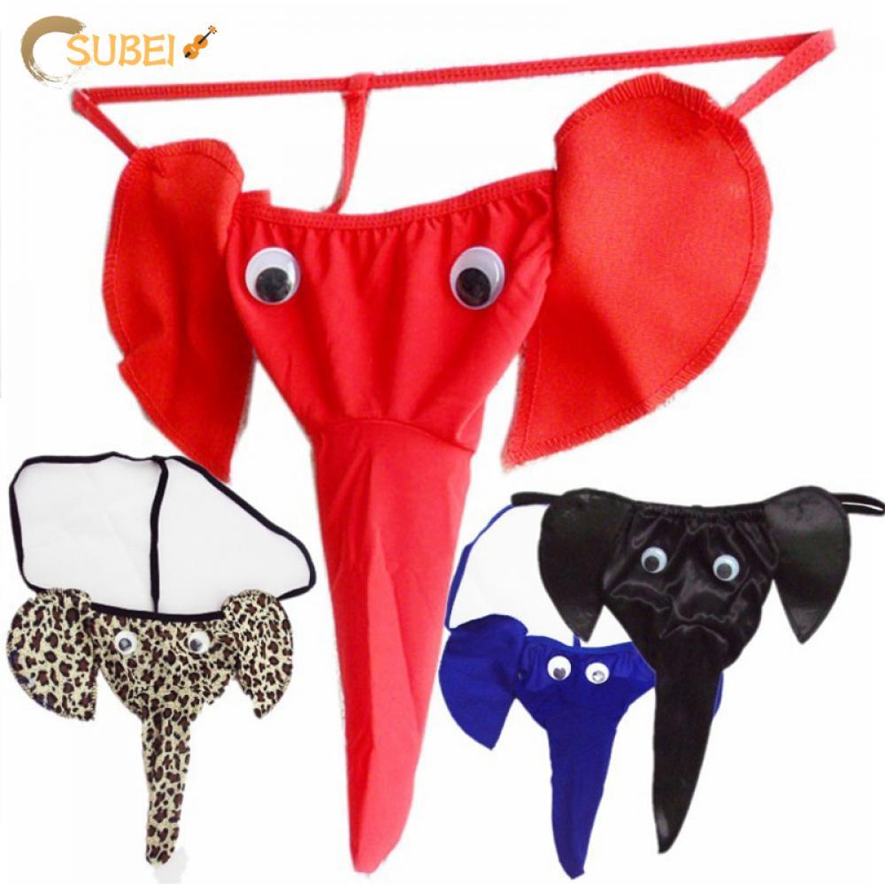 SUBEI Tanga Ropa Interior Para Hombre Elefante Bolsa De Bulto Lencer a Bragas T back Multicolor