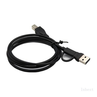 Cable micro USB 2.0 + tipo C a impresora, USB-C USB 3.1 macho a USB 2.0  tipo B macho OTG cable para escáner de teléfono, piano electrónico y tambor