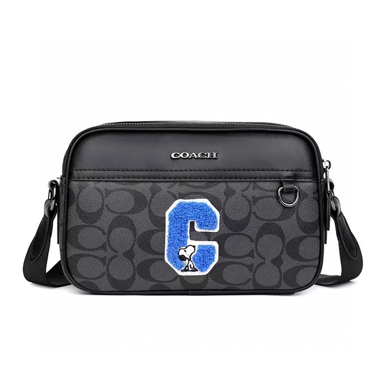 BAIGIO Bolso Cruzado De Cuero Genuino Para Hombre, Bolso De Hombro