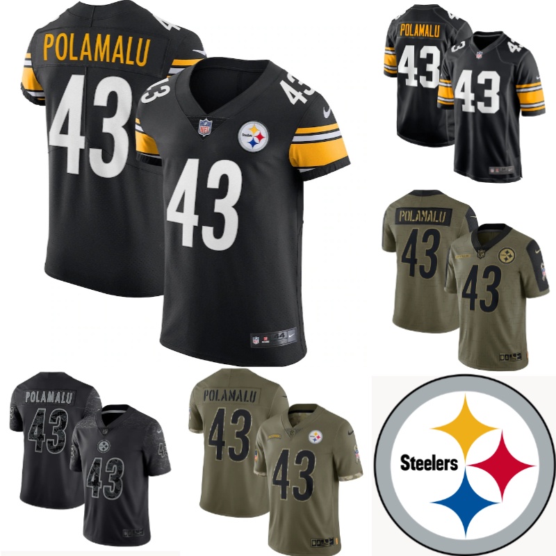 Jersey de hombre Pittsburgh Steelers Troy Polamalu 43 jugador nombre ...