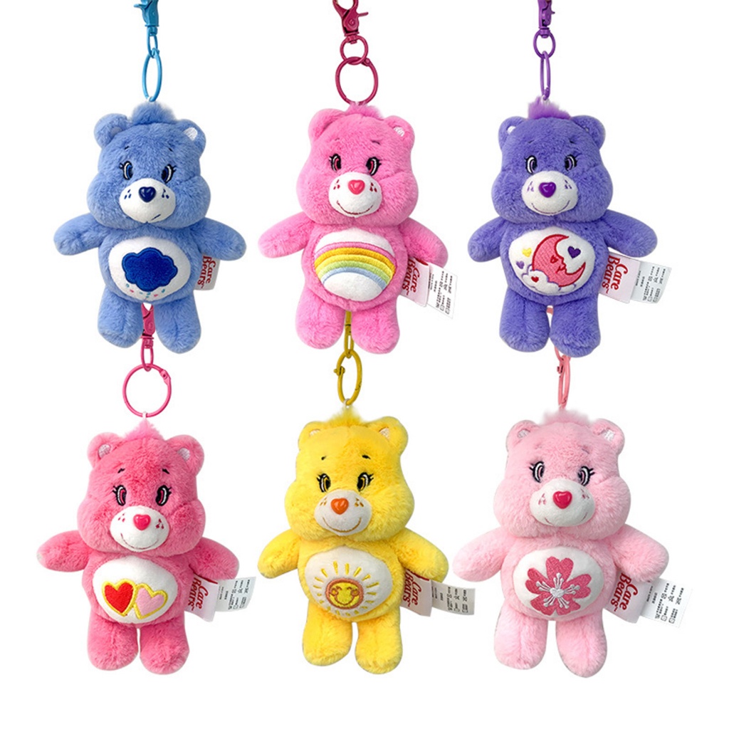 15CM Arco Iris Cuidado Oso Llavero Colgante Peluche Carebears