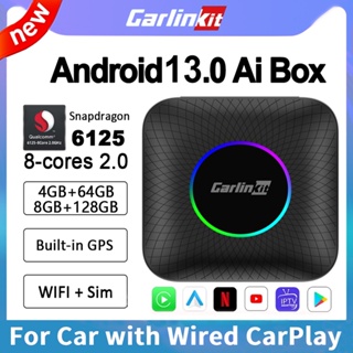 Carlinkit Ai Box Android 13 Led Wireless Android Auto & Apple CarPlay Smart  Tv Box QCM6225 