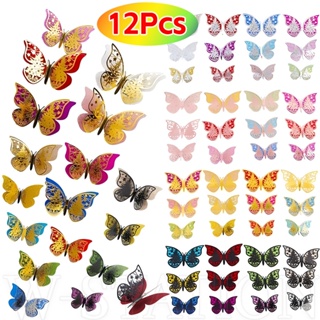 36 Mariposas Decorativas 3d Pegatina Pared Decoracion Hogar
