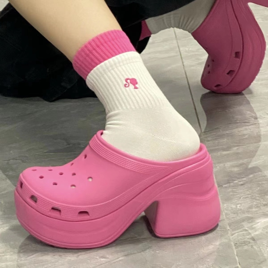 Croc Zapatos De Sirena Sandalias Clásicas 9CM De Tacón Alto De