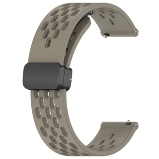 Para Amazfit Bip 5 Correa de reloj de silicona con cierre magnético  plegable de 22 mm (