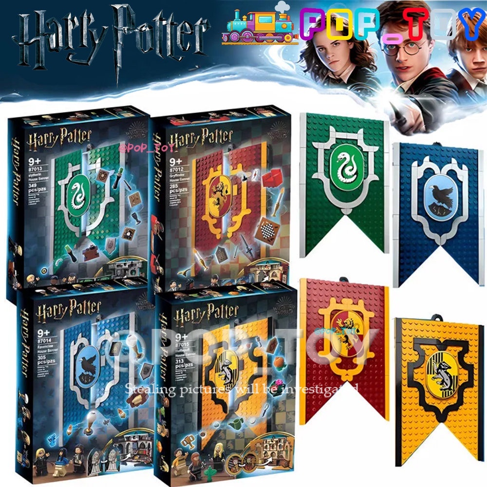 DIY Hogwarts House Banners: Slytherin, Ravenclaw, Hufflepuff, Gryffindor