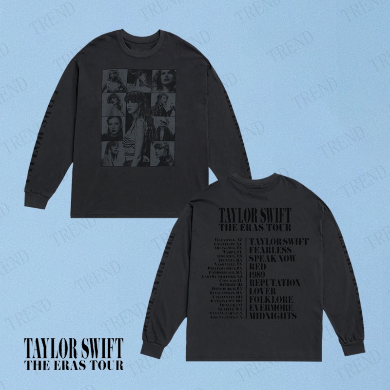 thumbnail image 1 of Taylor Swift The Eras Tour Suéter De Algodón De Cuello Redondo De Los Hombres Y Las Mujeres Más Tamaño De La Calle De Impresión Suelta Sudadera Retro Estudiante Casual Versátil Jersey De Manga Larga S, 1 of 5