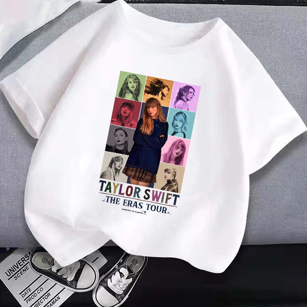 thumbnail image 1 of Taylor Swifts Camiseta Blanca Adulto Suelto Transpirable Top Retro Impreso Ropa De Calle Regalo De Cumpleaños, 1 of 5