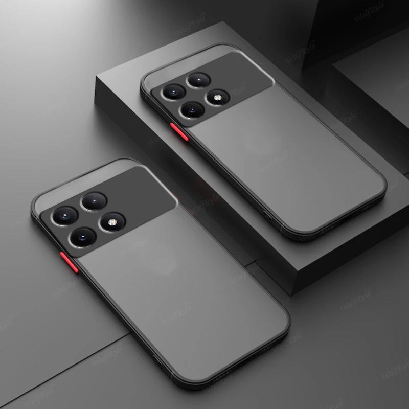 Para Xiaomi Poco X6 Pro X 6 Funda A Prueba De Golpes Para El Teléfono Lente  Trasera Protectora Mate Translúcida PC Duro + Cubierta De Silicona