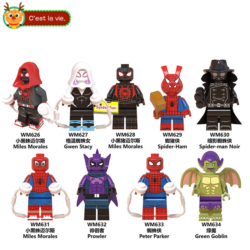 GANTUNGAN Dhis Proyecto Llavero LEGO Minifigura Araña Gwen Stacy Marvel  SpiderMan A Través Del Verso De La