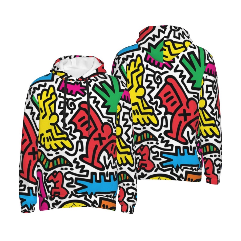 Keith Haring Sudadera Con Capucha De Los Hombres De Algodón Puro