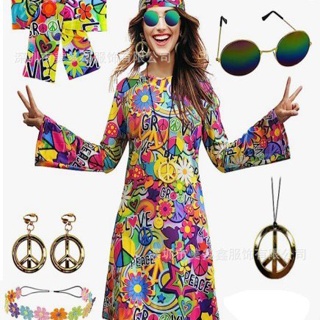 Vestimenta de hippie discount mujer