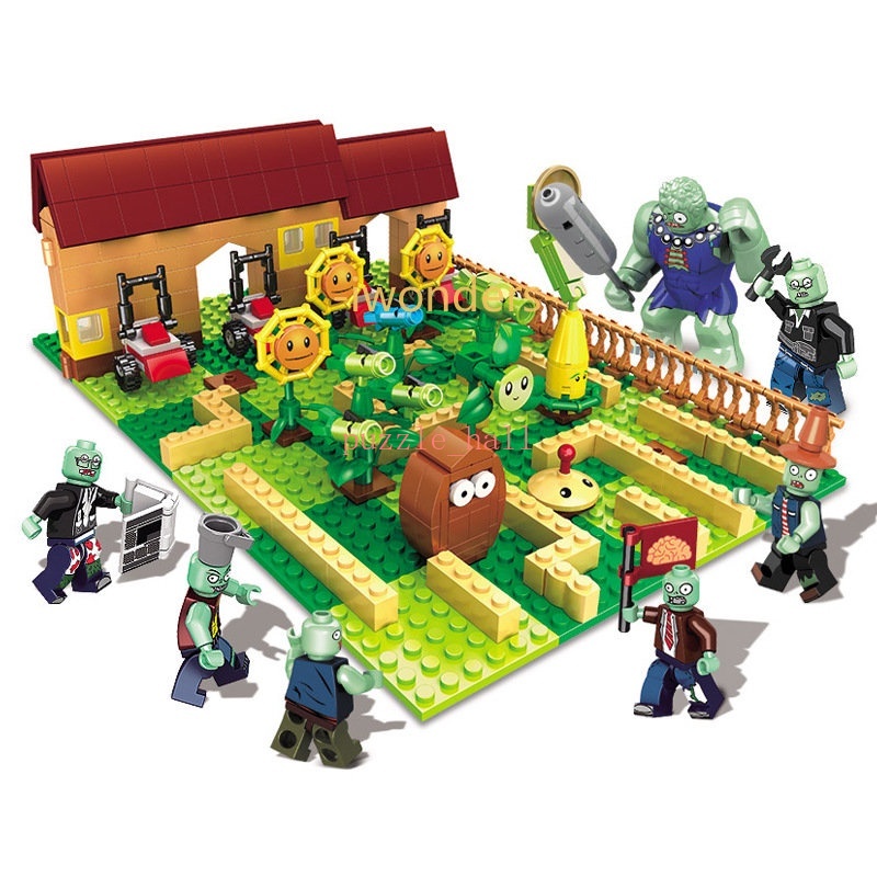 Plantas Vs . Zombies Bloques De Construcción Conjunto Crazy Backyard ...