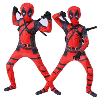 Niños Adultos Deadpool Mono Superhéroe Medias Cosplay Disfraz De Halloween  Fiesta Los Hombres Nuevo