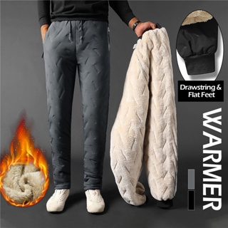 Pantalones vaqueros térmicos de lana para hombre, ropa de trabajo