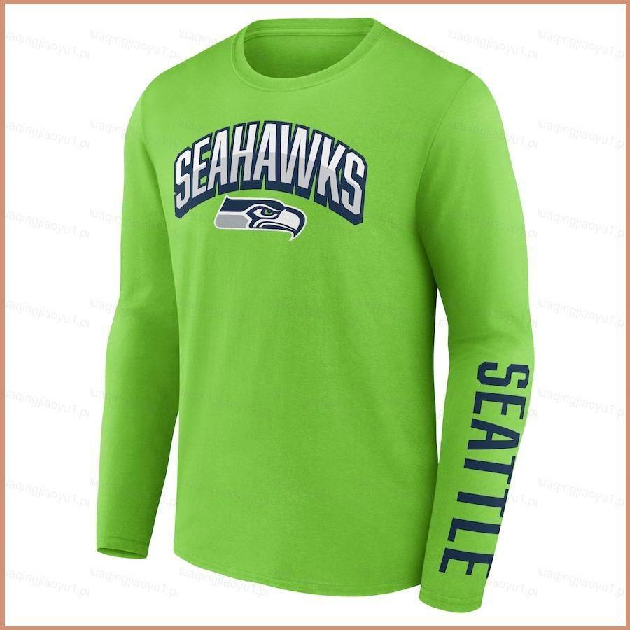Nuevo 2024 NFL Seattle Seahawks Entrenamiento Camisetas De Manga Larga Deporte Tops Fans EdiciÃ³n 