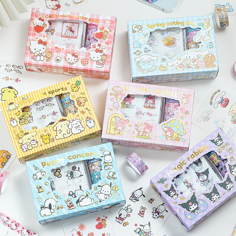 Sanrio Kuromi Melody Cinnamoroll Hello Kitty Cinta De Papel Adhesiva ...