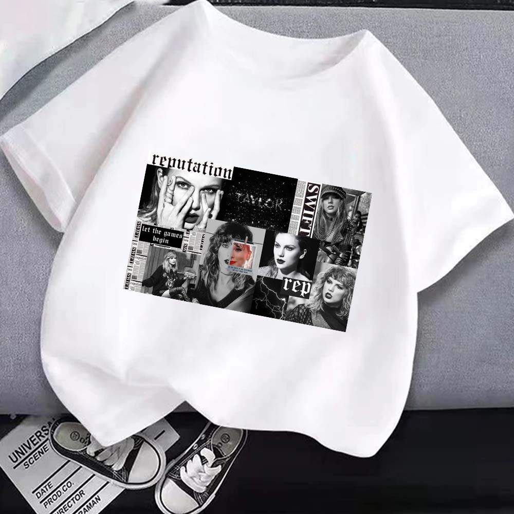 thumbnail image 5 of Taylor Swifts Camiseta Blanca Adulto Suelto Transpirable Top Retro Impreso Ropa De Calle Regalo De Cumpleaños, 5 of 5