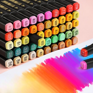 48 marcadores de pincel de alcohol con 48 colores pastel, de doble punta  (pincel y cincel) Marcadores de dibujo para niños Marcadores de arte para
