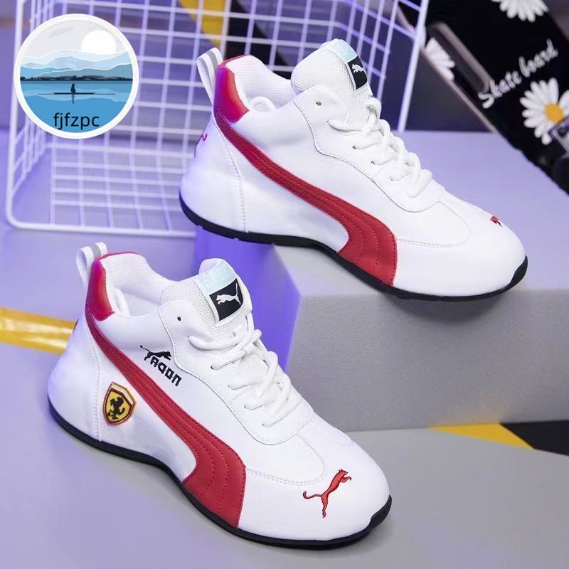 Puma 2024 Nuevo Estilo Ferrari Zapatillas De Deporte De Las Mujeres Ligero Comodo De Cuero Suave Casual