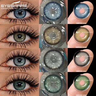 Lentes de contacto verdes en ojos marrones sale