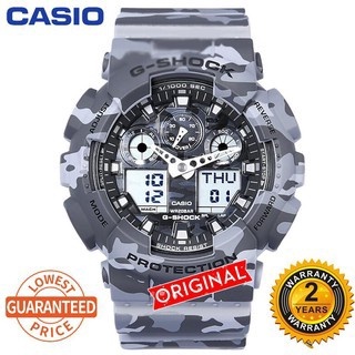 Casio G-Shock GA-100 Reloj Deportivo De Camuflaje Verde Militar