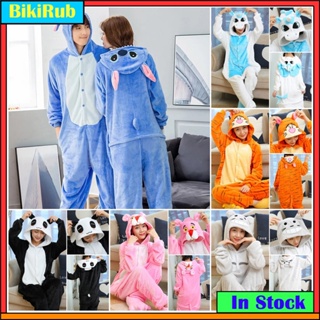 Kigurumi Stitch Adultos Animal Onesies Invierno Mujeres Pijama Mono Chico  Pareja Disfraz Cosplay Franela Dibujos animados Ropa de dormir Pijamas