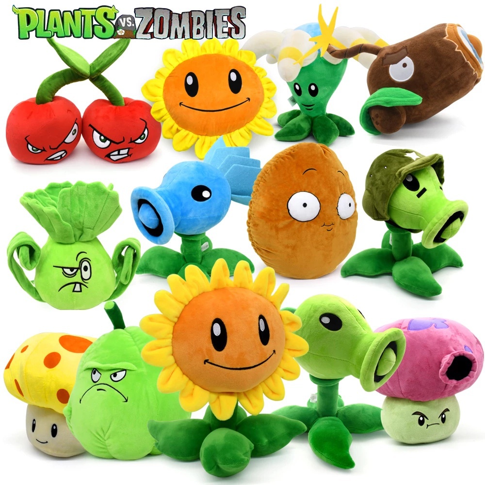 Stock listo> 20cm juguetes de peluche plantas vs Zombies