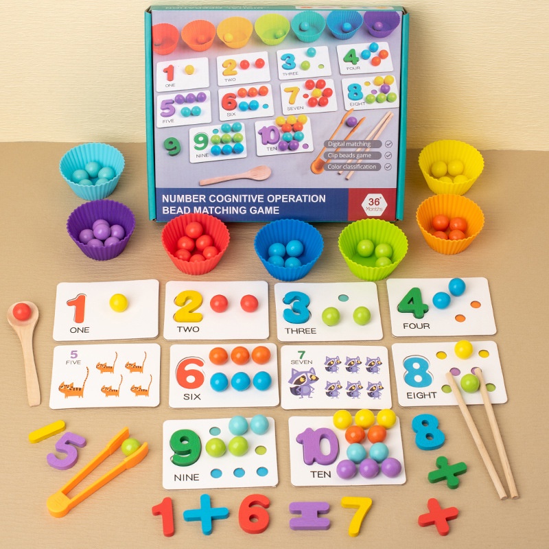 Juegos Niños Años Juguete Matemáticas Madera Aprender A Contar