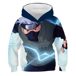 KAKASHI Naruto Impresión Sudaderas Sudadera Anime Streetwear Hip Hop  Invierno Ropa Mujer Manga Larga Tops De Gran Tamaño Unisex