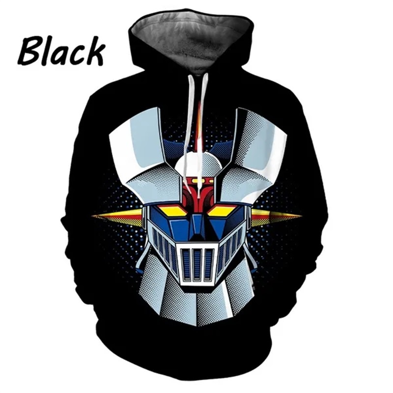 3D Impreso Mazinger Z Sudaderas Con Capucha Para Los Hombres