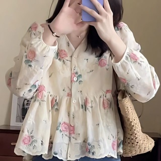 Blusa de manga larga Tops Camiseta Mujer cuello de muñeca Blusas