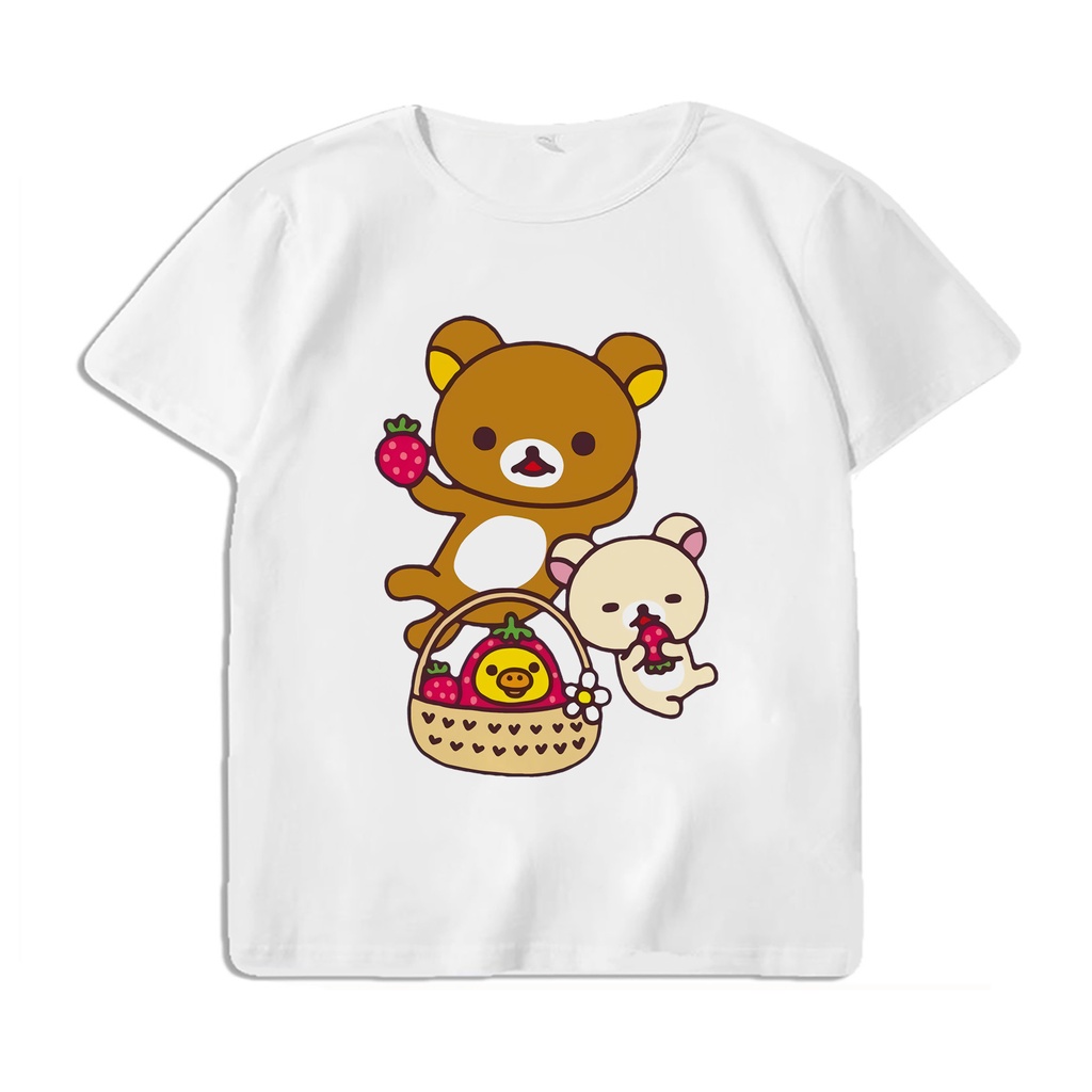 Rilakkuma Camiseta De La Familia Gráfica Mangas Cortas Para Niños Y
