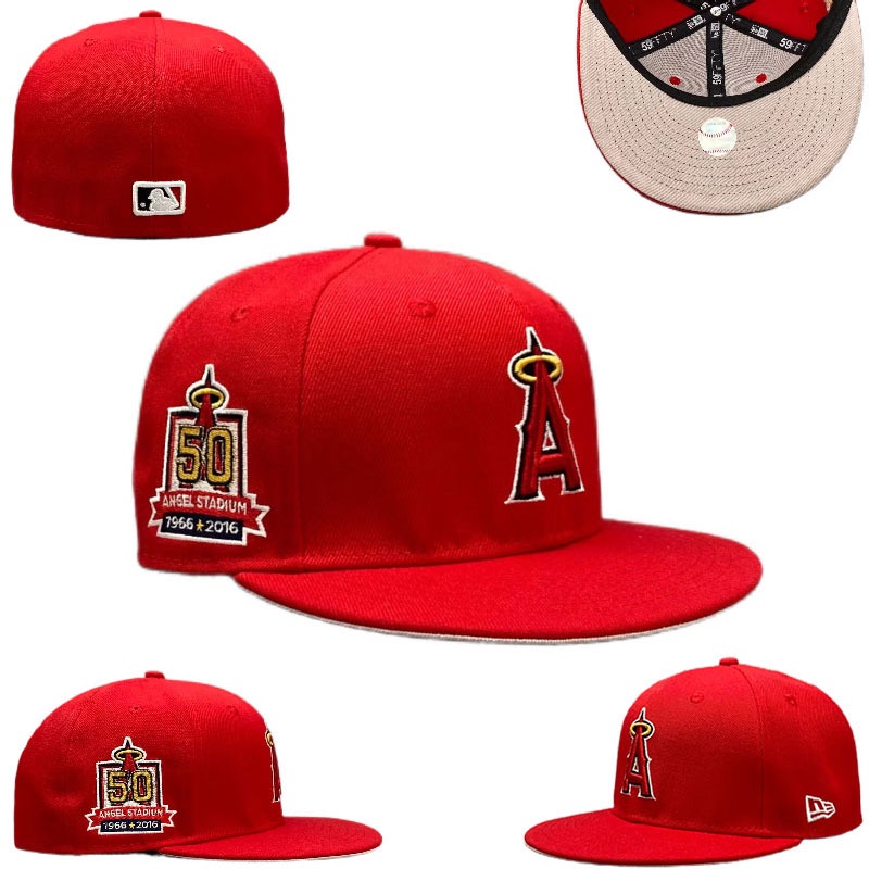 New Era Los Hombres De Angeles Nueva Rojo 59FIFTY Gorra Ajustada