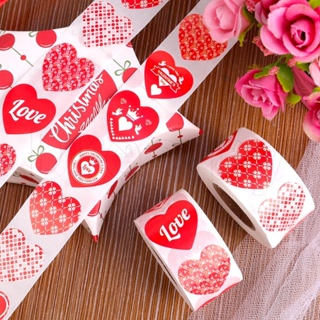 Pegatinas de feliz día de San Valentín - Etiquetas adhesivas de San  Valentín personalizadas con forma de corazón