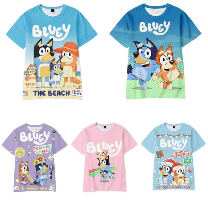  BLUEY & Bingo - Camiseta estampada transpirable a la