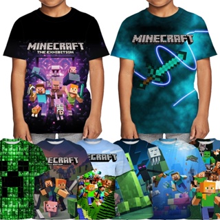 Playeras de minecraft online para niños de cumpleaños