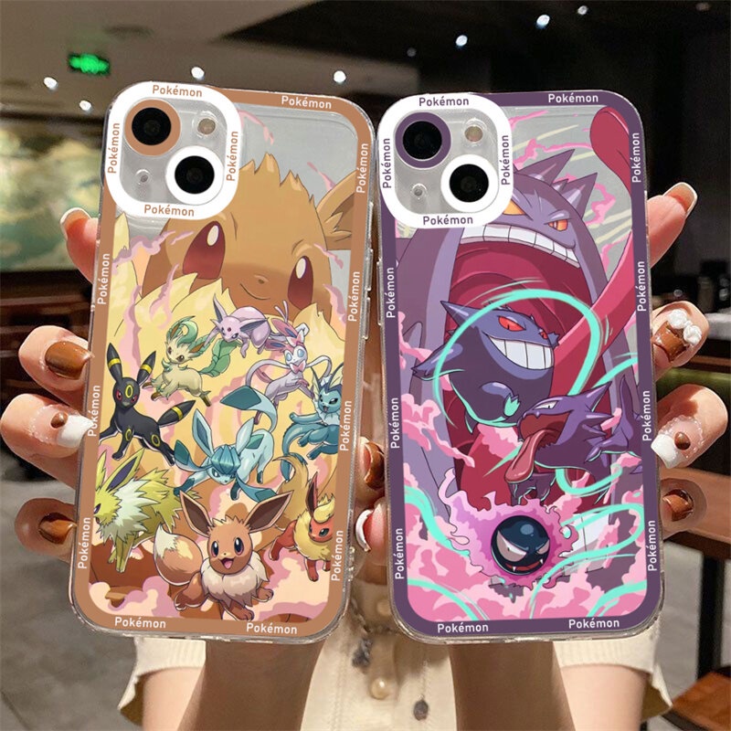 Japón Anime Cartoon Pokemon Pikachu Gengar Eevee Funda De Teléfono