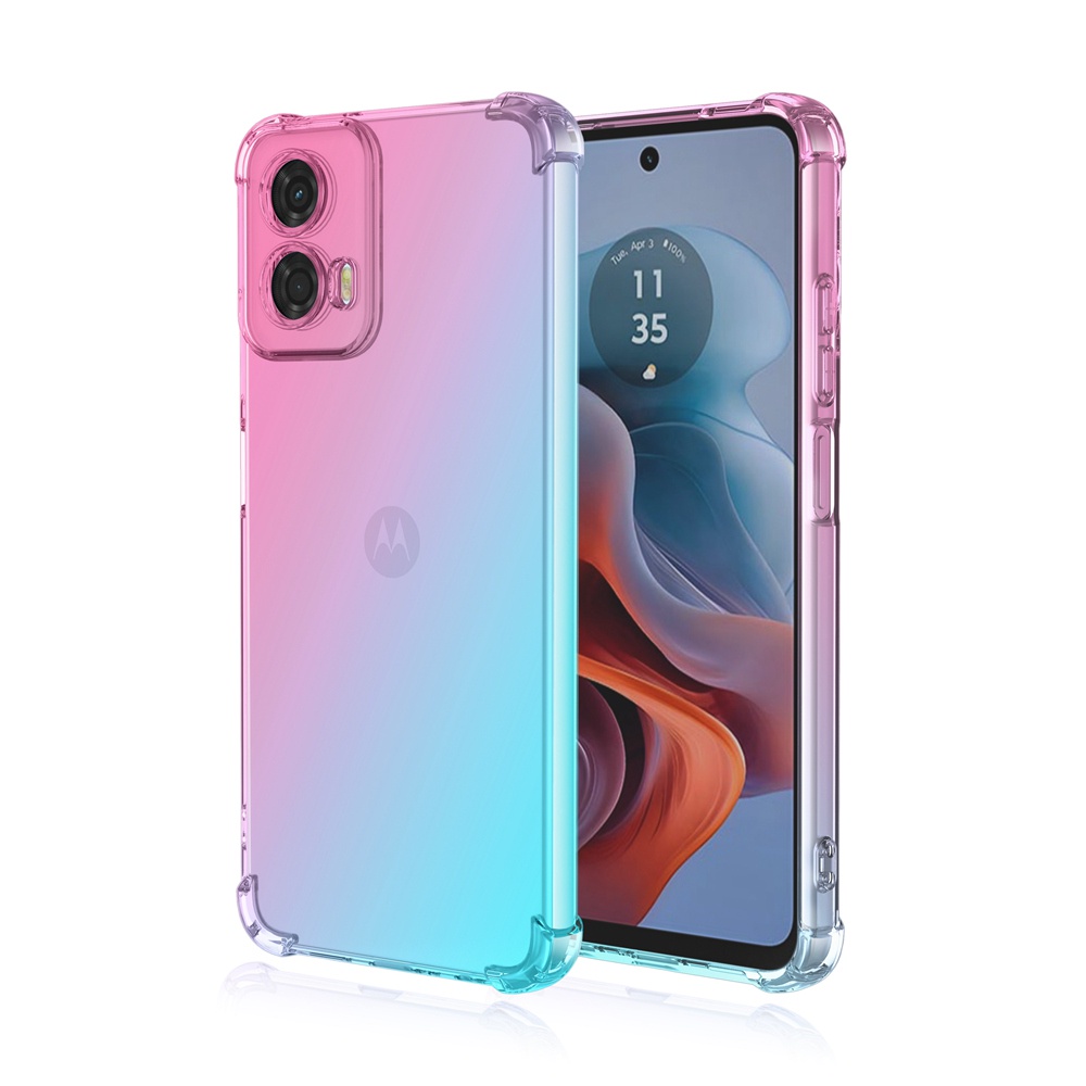 Funda Silicona Motorola Moto G34 - Azul Zafiro, Protección Antideslizante Y Ligera