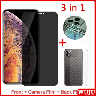 WUJU [3 En 1] Frente y detrás película câmera Película de Vidro Para iPhone  11 12 13 14 Pro Max XS Max XR X 7 8 Plus SE