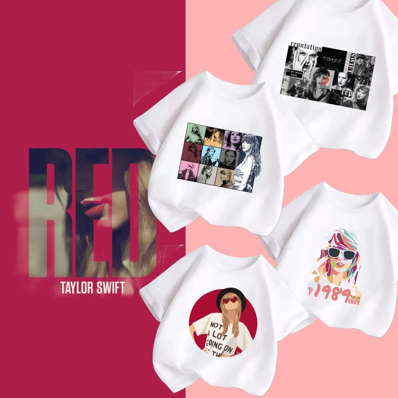 thumbnail image 2 of Taylor Swifts Camiseta Blanca Adulto Suelto Transpirable Top Retro Impreso Ropa De Calle Regalo De Cumpleaños, 2 of 5