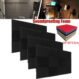 Panel de pared acústico azulejos estudio insonorización aislante  almohadillas de espuma negro