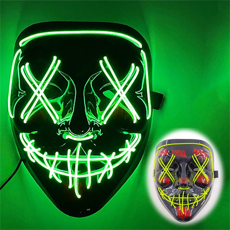 Máscara Led Para Halloween, Máscara De Dj, Máscara De Marshm