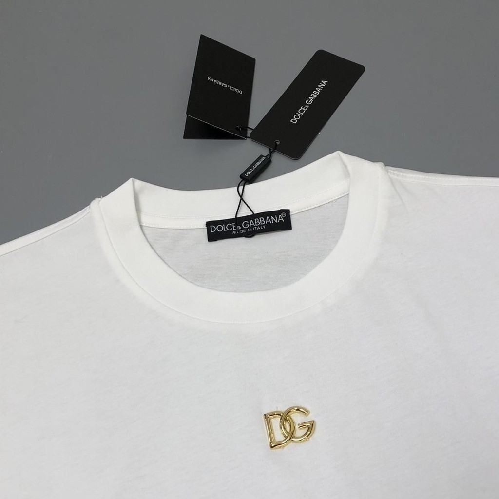 Cuello Redondo Camisetas Hombre Dolce Gabbana Camiseta De Algodón