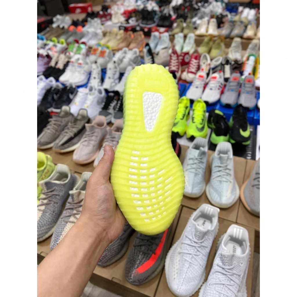 Yeezy Boost 350 v2 fluorescente verde brillo mujeres Zapatillas Zapatos Casuales Shopee Mexico