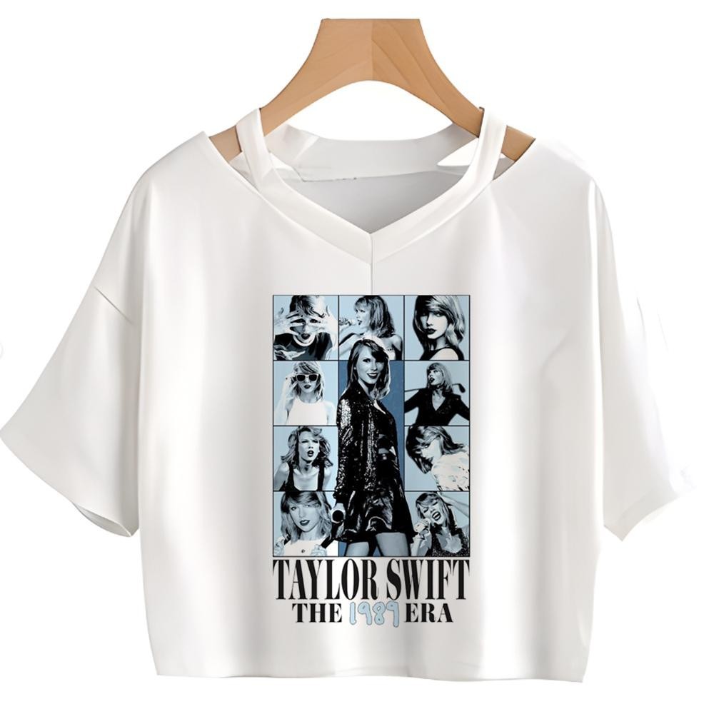 thumbnail image 1 of taylor swift Gráfico yk2 crop top Mujer yk2 Ropa Gótica De Basura Recortada, 1 of 4